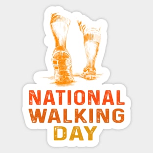 National Walking Day Sticker